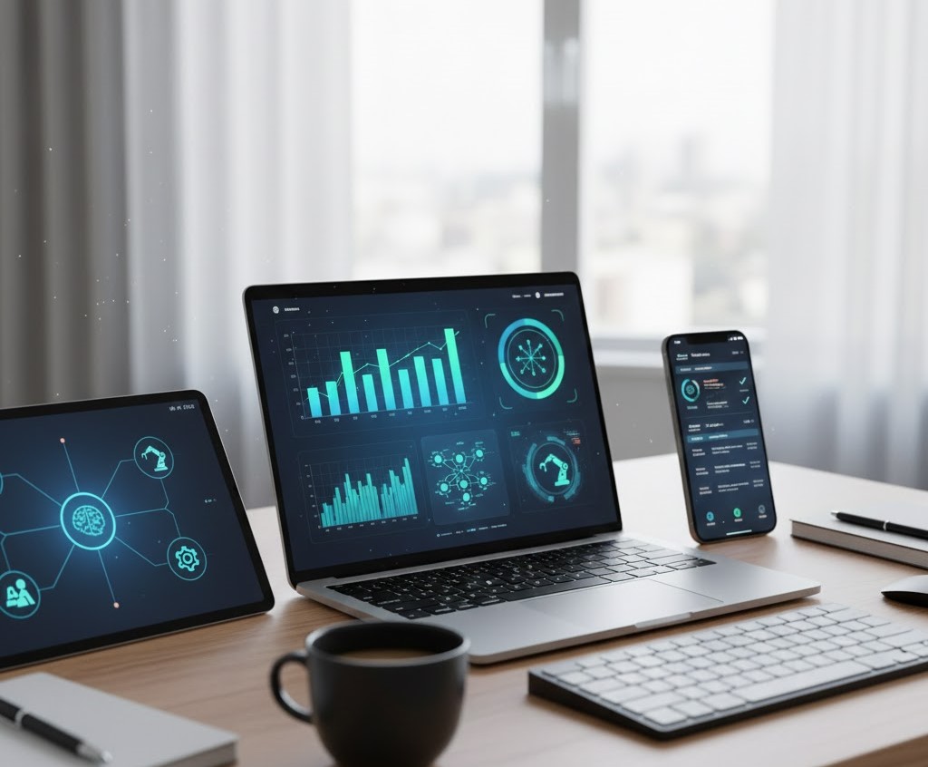 Panel de herramientas de IA modernas en 2026